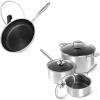 image:imageMICHELANGELO Triply Stainless Steel Pot Set 2QT amp 3QT amp 8QT Pot with Lids 12 Inch Stainless Steel Frying Pan with Lid