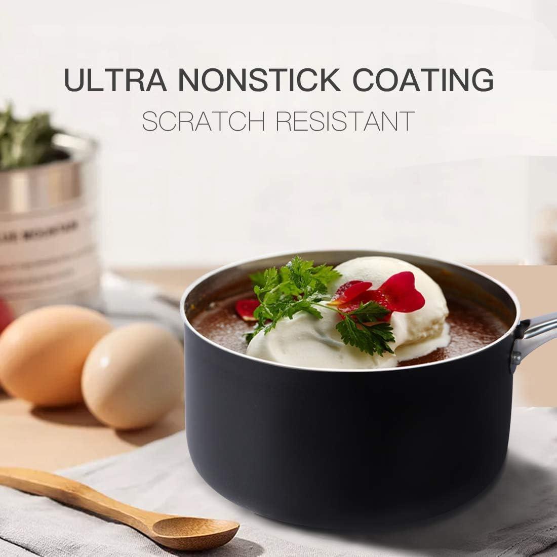 image:imageMICHELANGELO 12 Inch Frying Pan 2 Quart Saucepan with Lid Ultra Nonstick Coppper Sauce Pan with Lid Ceramic Nonstick Saucepan and Frying Pan Small Sauce Pot Copper Pot and Pan
