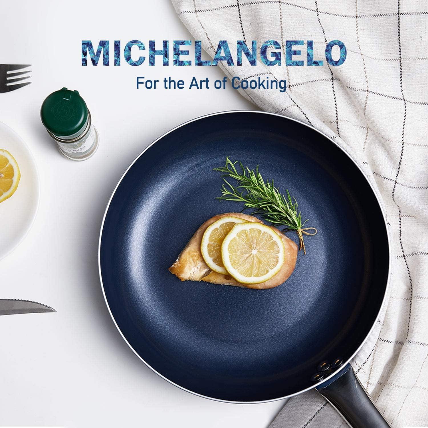 image:imageMICHELANGELO 3 Quart Saucepan with Lid and 10 Inch Frying Pan with Lid