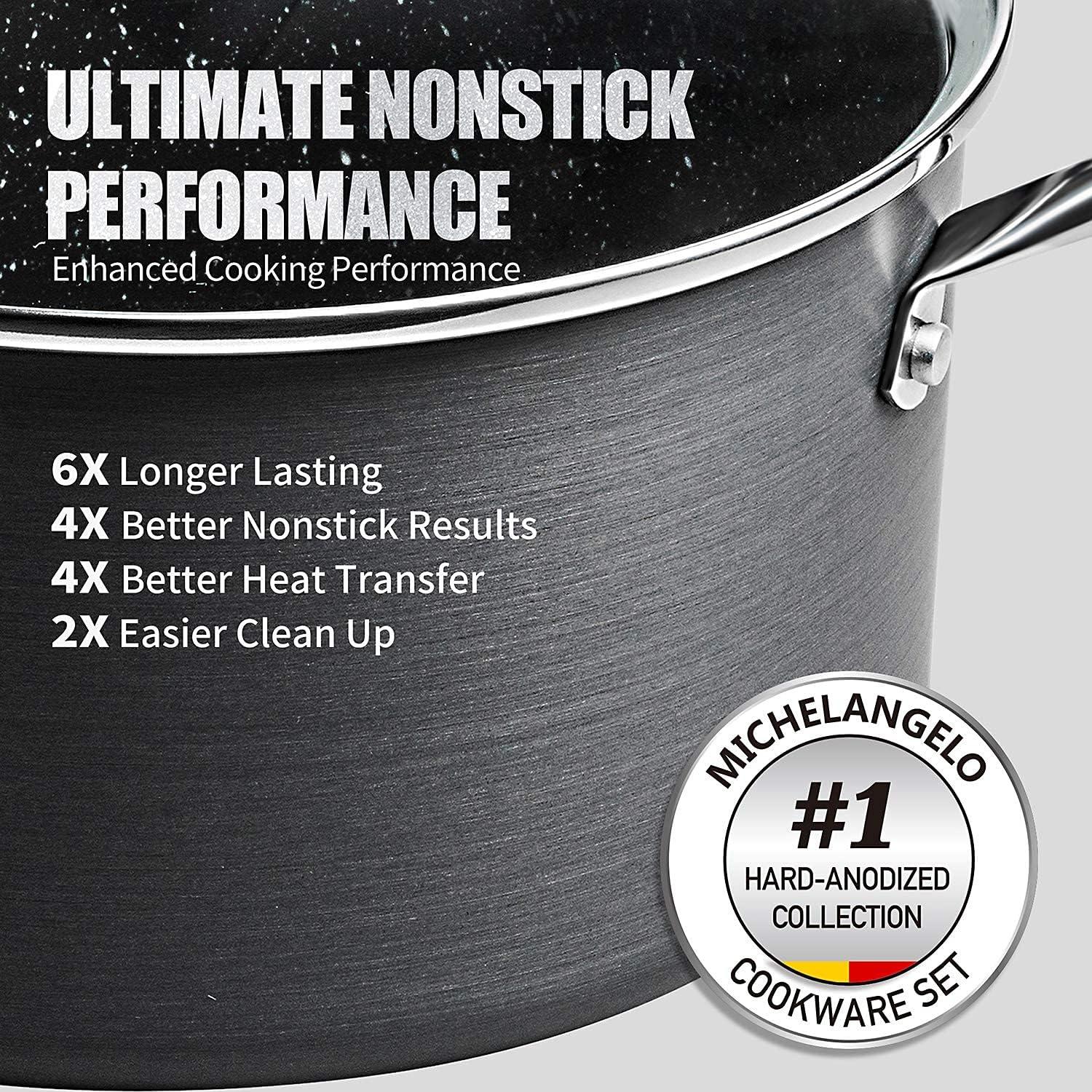 image:imageMICHELANGELO 3 Quart Saucepan with Lid and 10 Inch Frying Pan with Lid