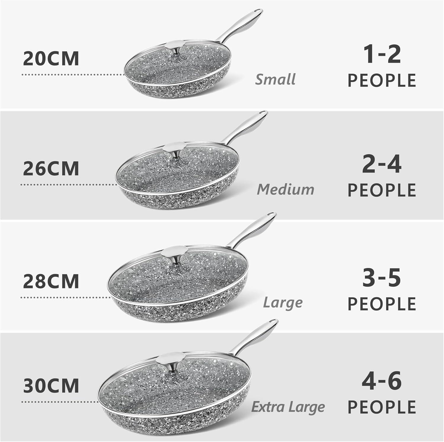 image:imageMICHELANGELO Frying Pans Set with 100 APEO amp PFOAFree Stone Non Stick Coating Granite Skillet Set Nonstick Skillets 3 Pcs89511 inch10 inch