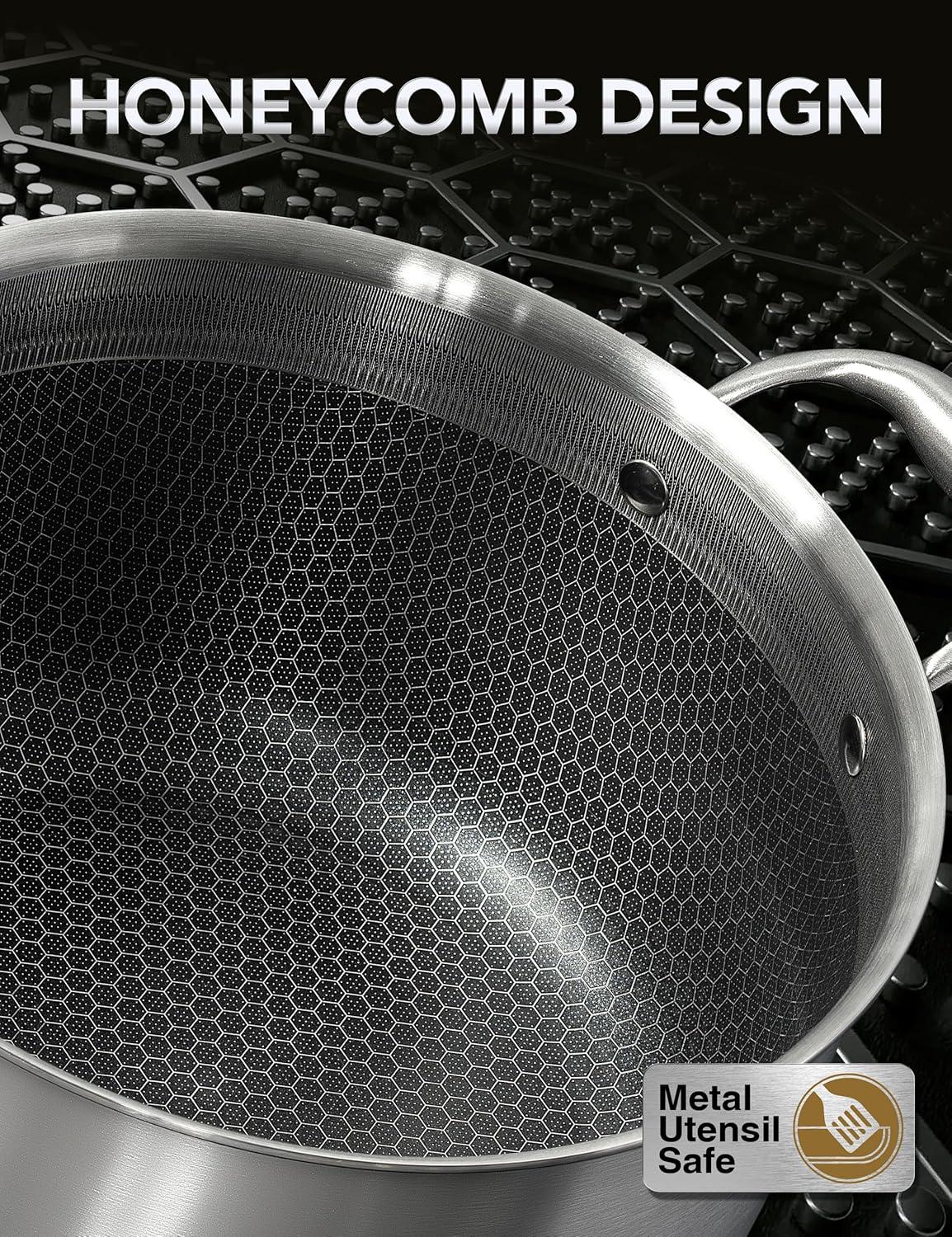 image:imageMICHELANGELO 6 Pcs Triply Stainless Steel Pot Set 2QT amp 3QT amp 8QT Pot with Lids Triply Stainless Steel Stock Pot with Lid 6 Quart