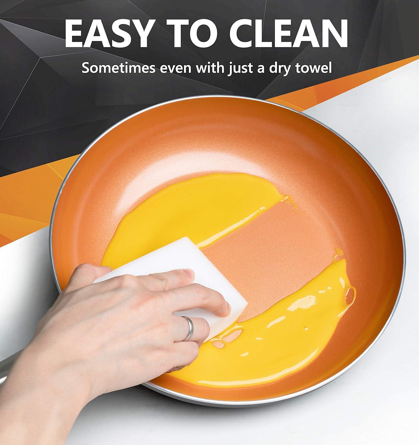 image:imageMICHELANGELO 12 Inch Frying Pan with Lid Nonstick Copper Frying Pan with Ceramic Coating Nonstick Skillet with Lid Large Frying Pan Copper Pan Nonstick Fry Pan 12 Inch Induction Compatible12